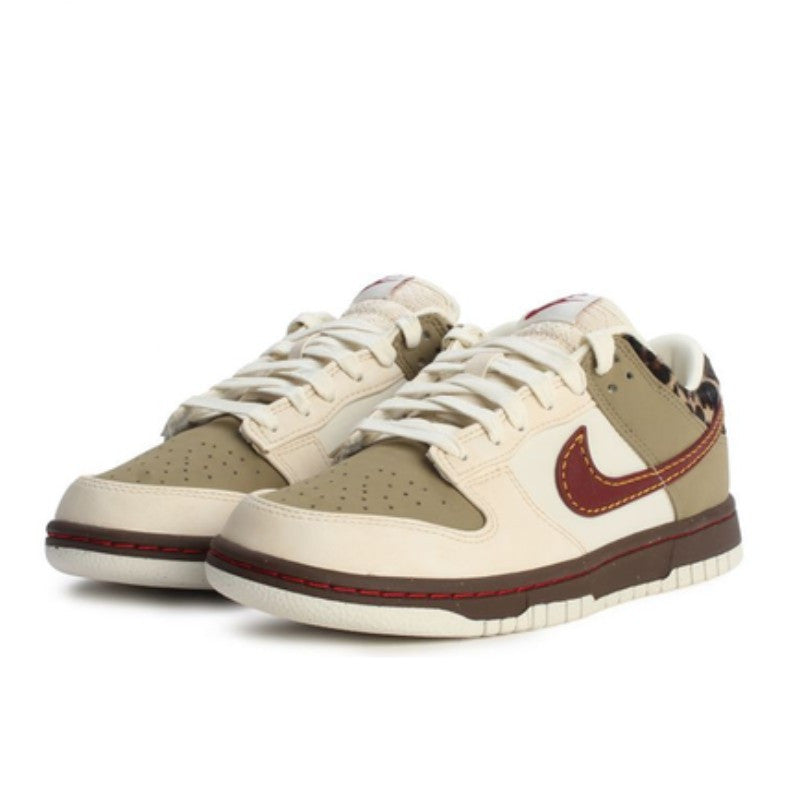 Nike - Nike Dunk Low Retro Khaki Team Red Pearl White (W) - Khaki/Team Red/Baroque Brown/Pearl White
