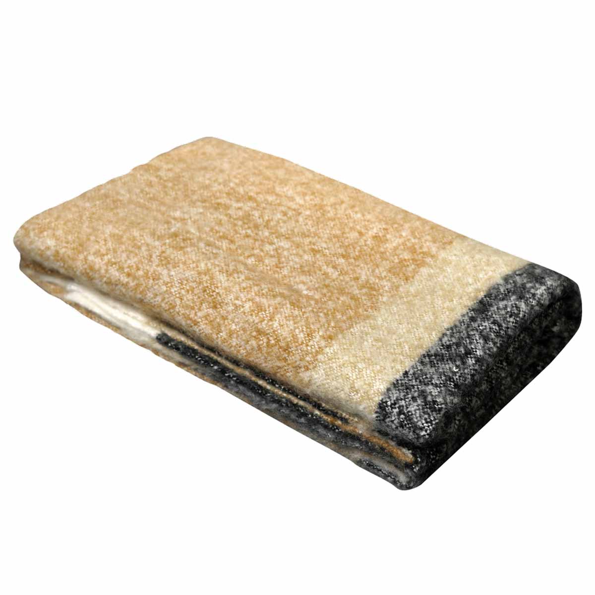 Gestreepte Plaid In Gemengde Wol Calypso - Gold