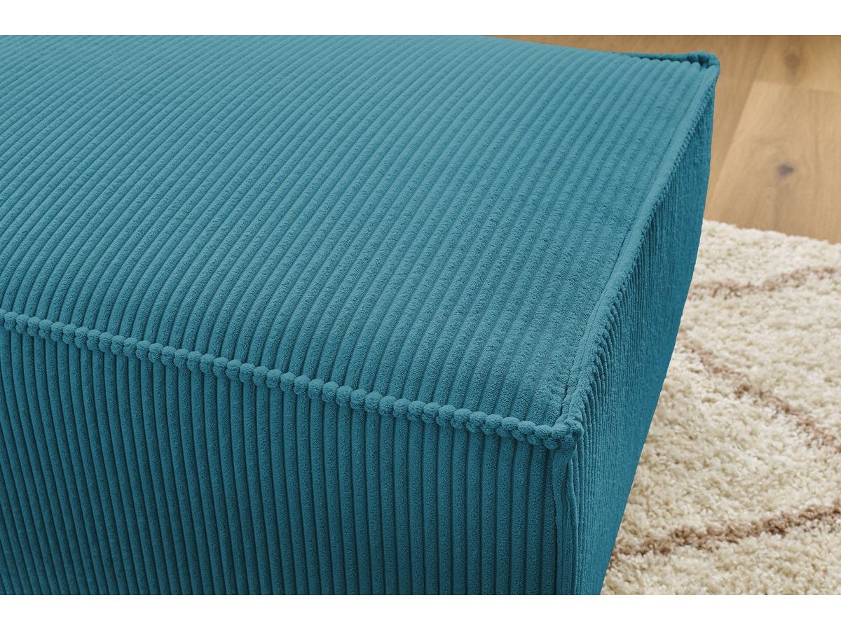 Pouf compact NIHAD velours côtelé