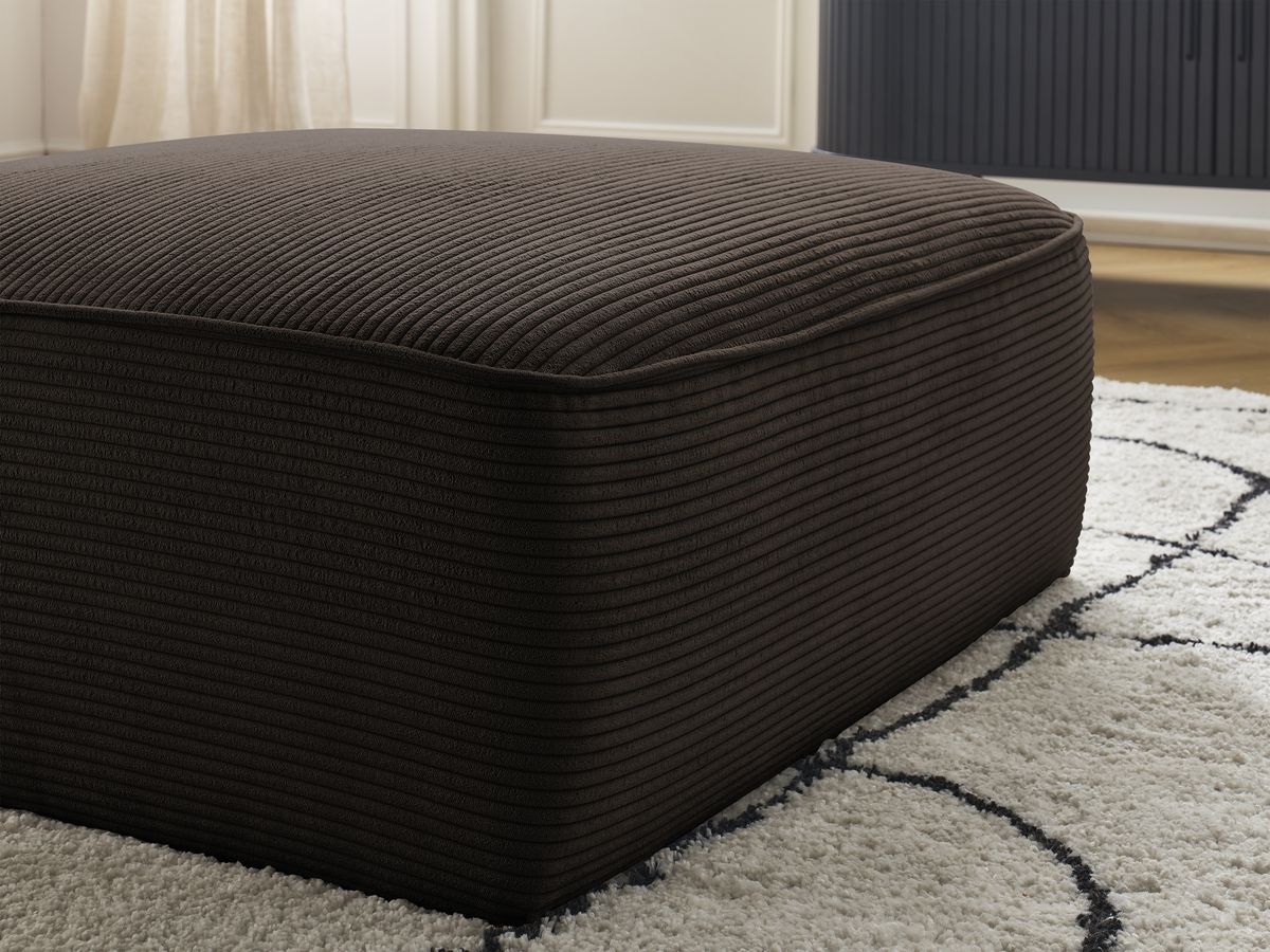 Pouf LEOPOLD velours côtelé