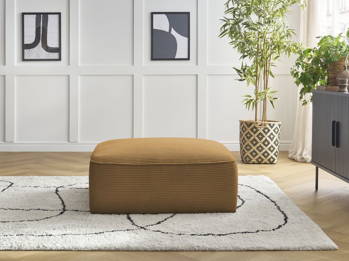 Pouf LEOPOLD velours côtelé