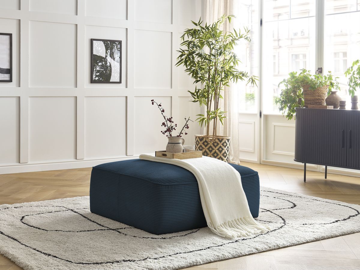Pouf LEOPOLD velours côtelé