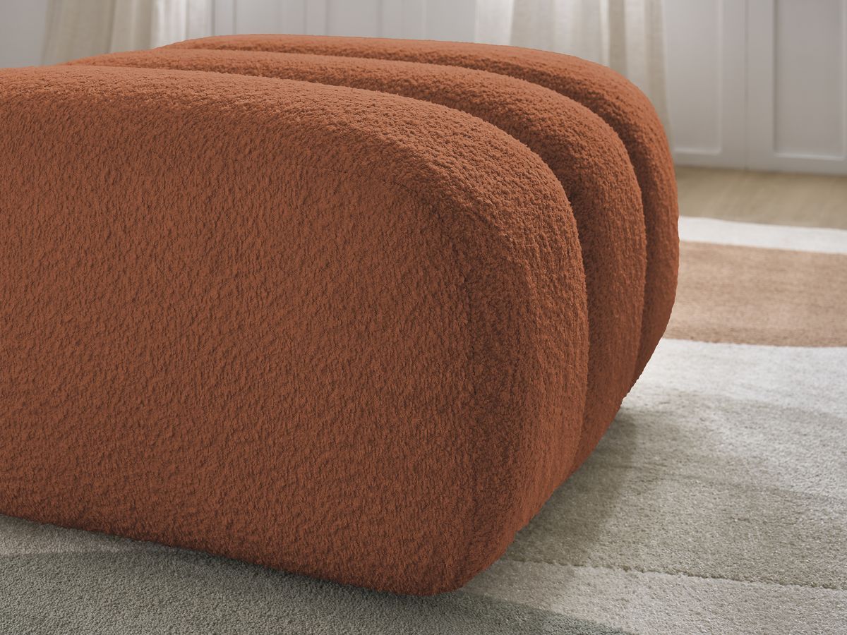 Pouf TALIA tissu bouclette