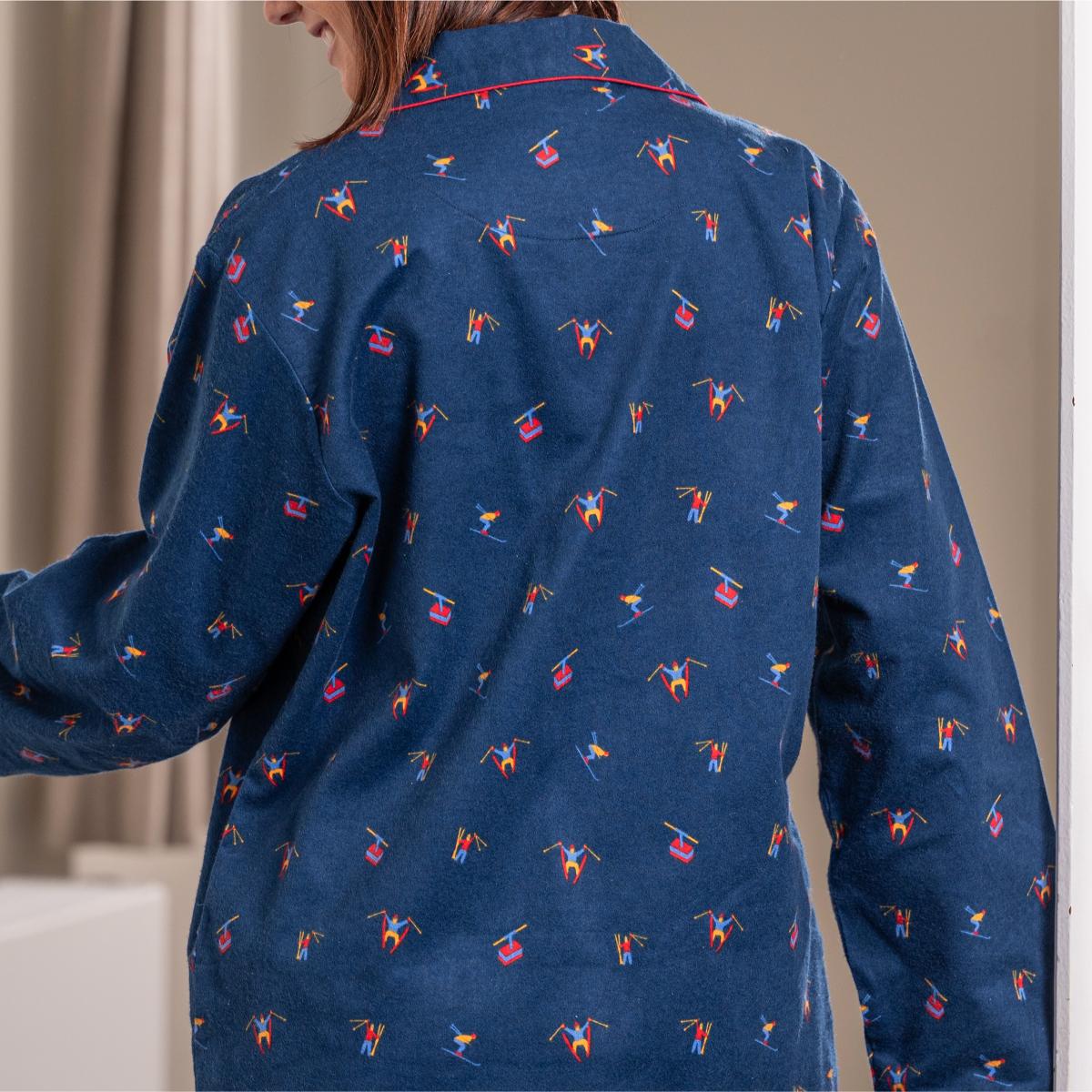 Pyjama flannelle - Femme - Bleu