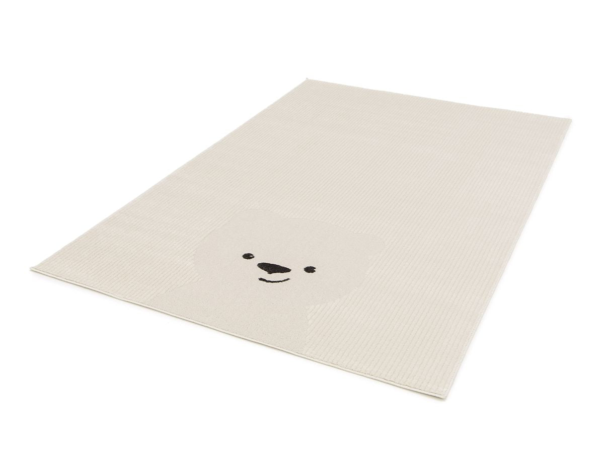 Kinderkleed met korte pool WINNY met beermotief - Beige