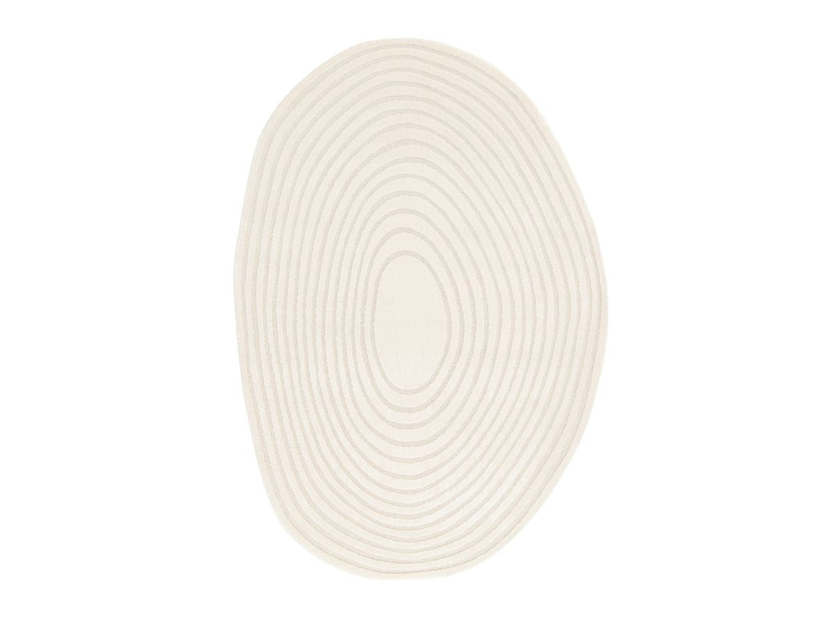 Kortharig tapijt BRIAC met geometrisch patroon - Beige