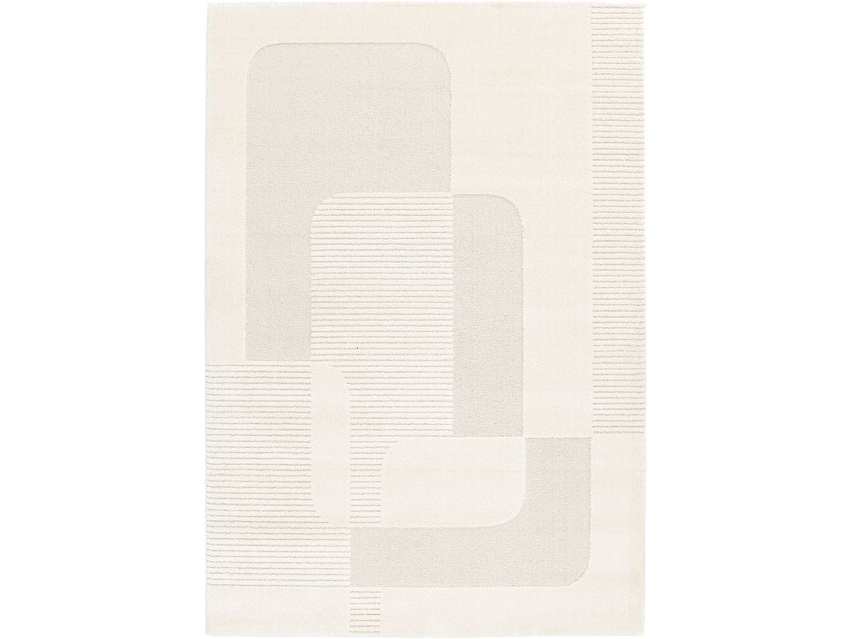 Kortharig tapijt CLOTAIRE abstract patroon - Beige