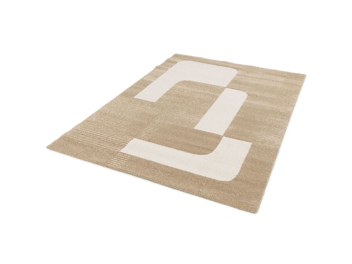 Kortharig tapijt CLOTAIRE abstract patroon - Bruin