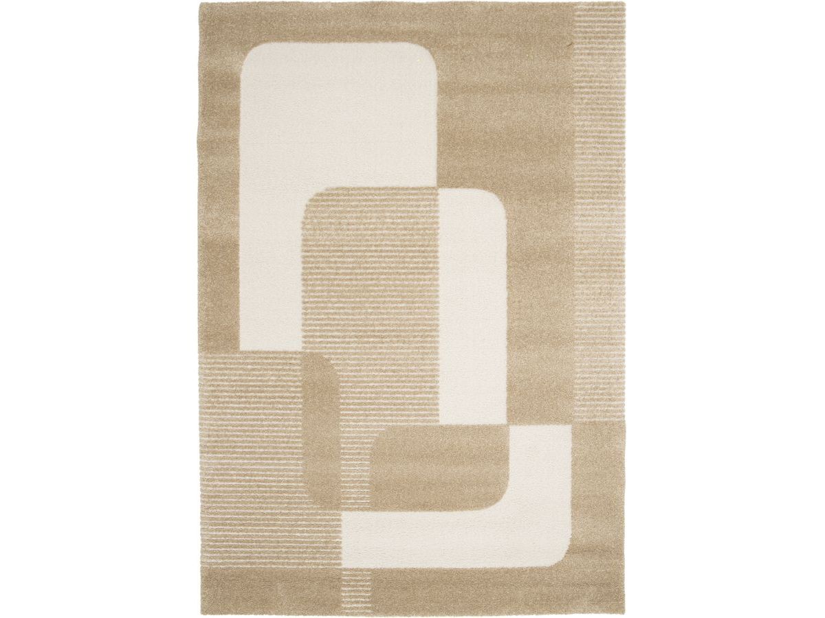 Kortharig tapijt CLOTAIRE abstract patroon - Bruin