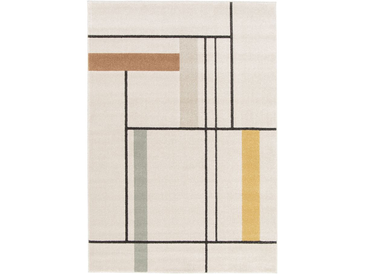 Kortharig tapijt EMILIEN abstracte motieven - Veelkleurig