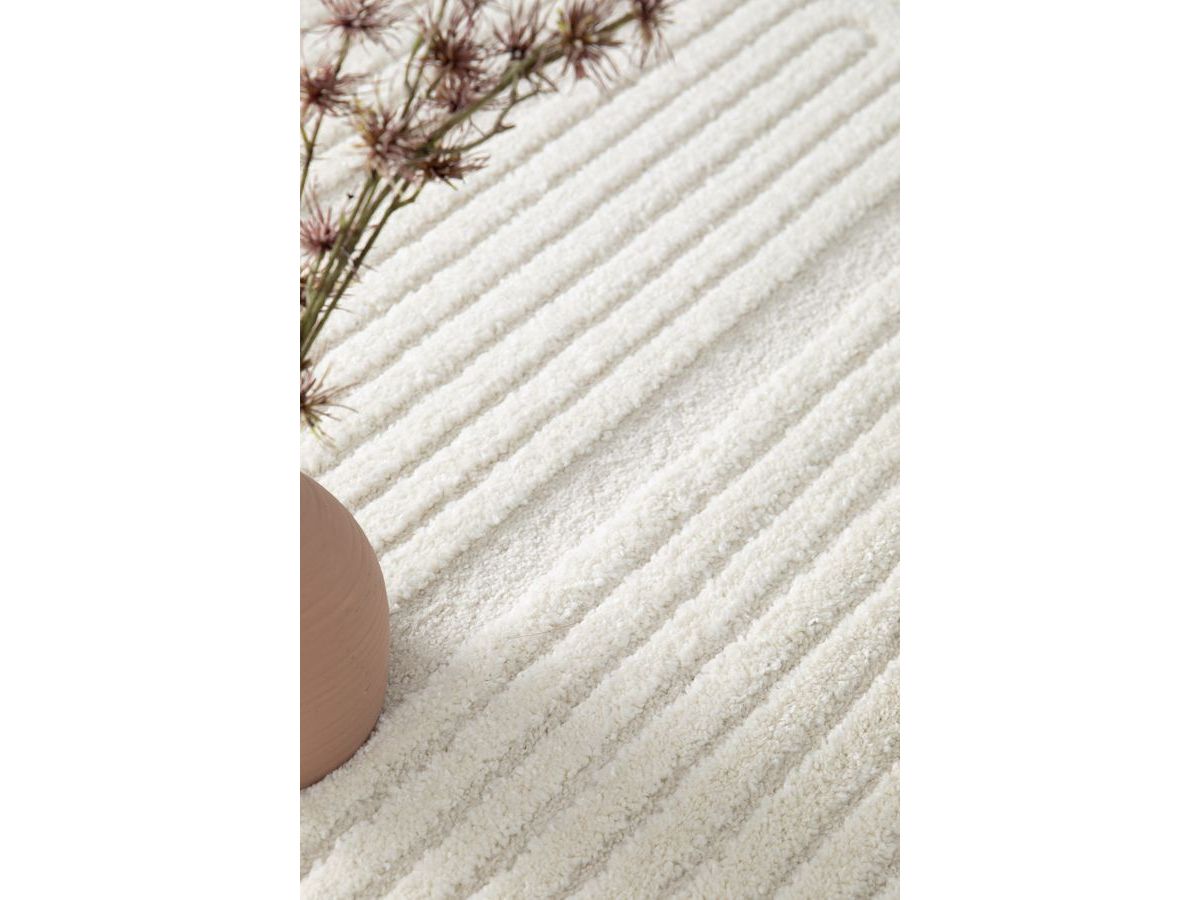 Kortharig tapijt IAGO grafisch patroon - Beige