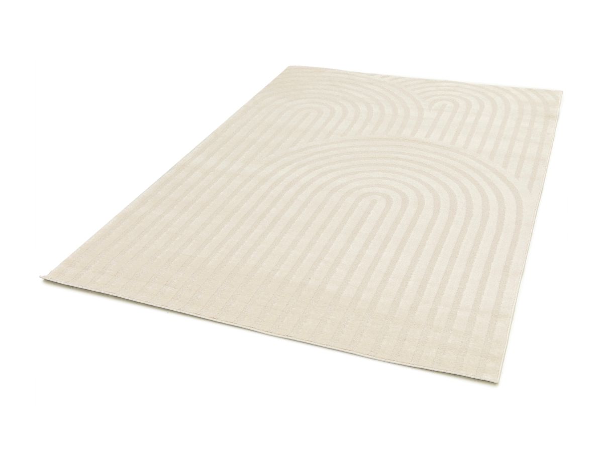 Kortharig tapijt JADA abstracte motieven - Beige