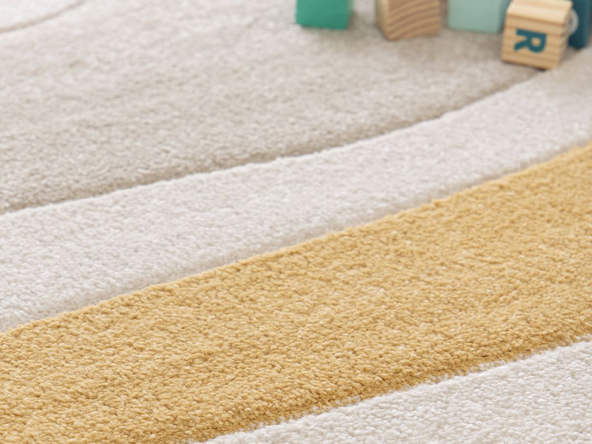 Kortharig tapijt BERNIE met berenmotief - Beige