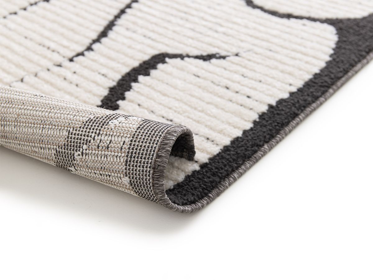 COSMARA laagpolig tapijt abstract motief - Beige