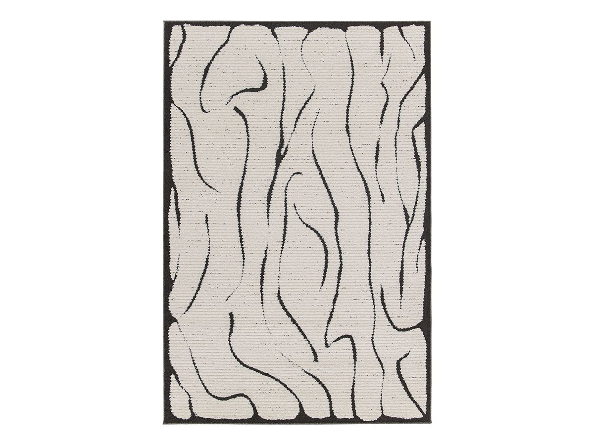 COSMARA laagpolig tapijt abstract motief - Beige