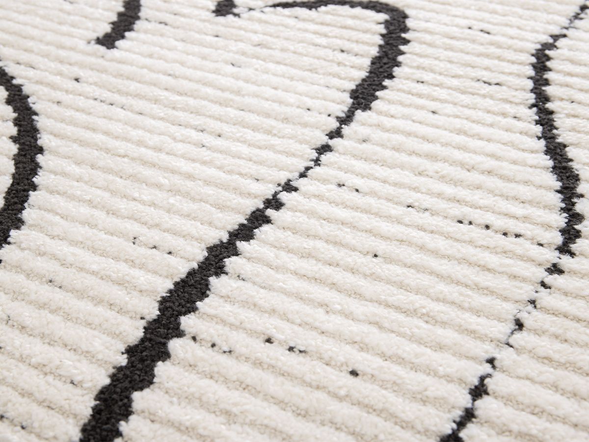 COSMARA laagpolig tapijt abstract motief - Beige