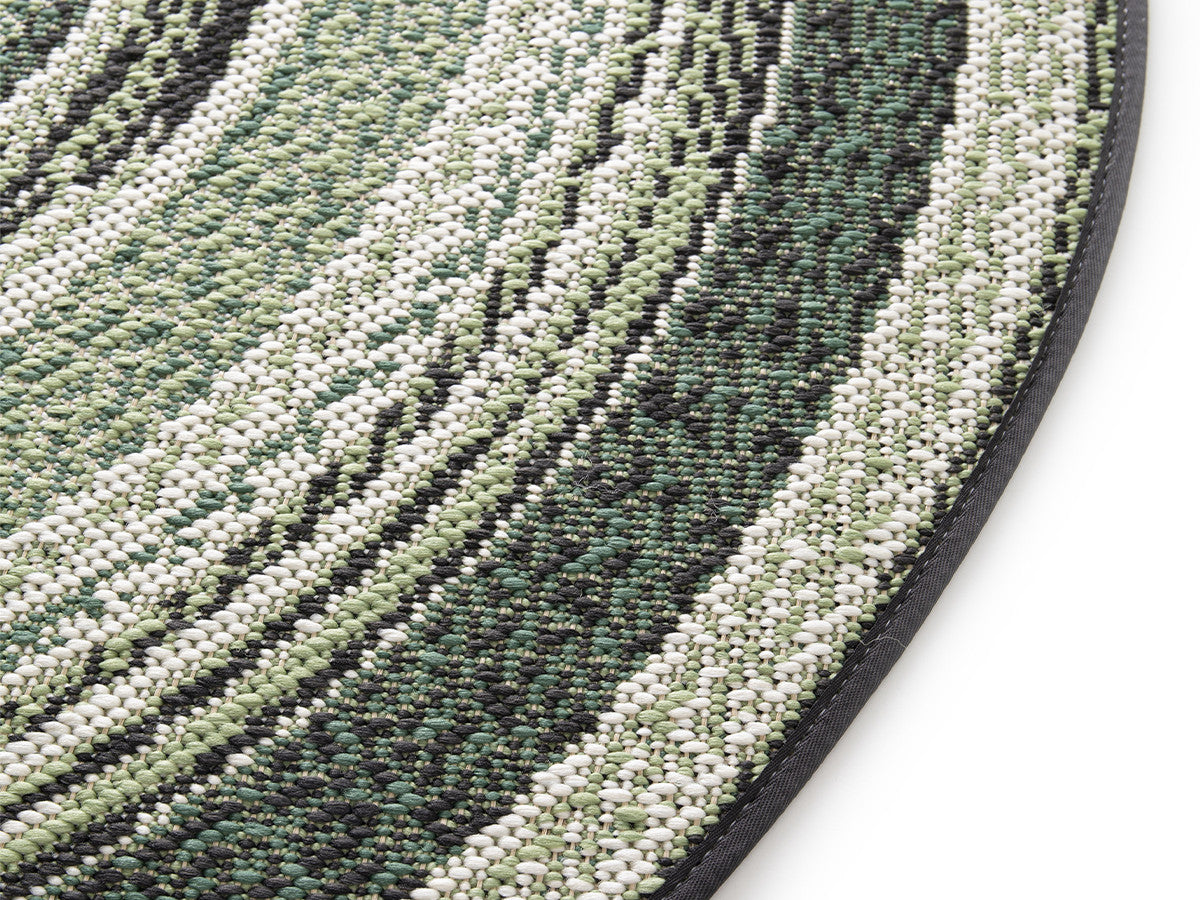 Tapis poils ras IVY motif vintage - Vert