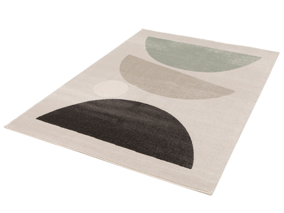 Kortharig tapijt MARTINE abstract patroon - Donkergrijs