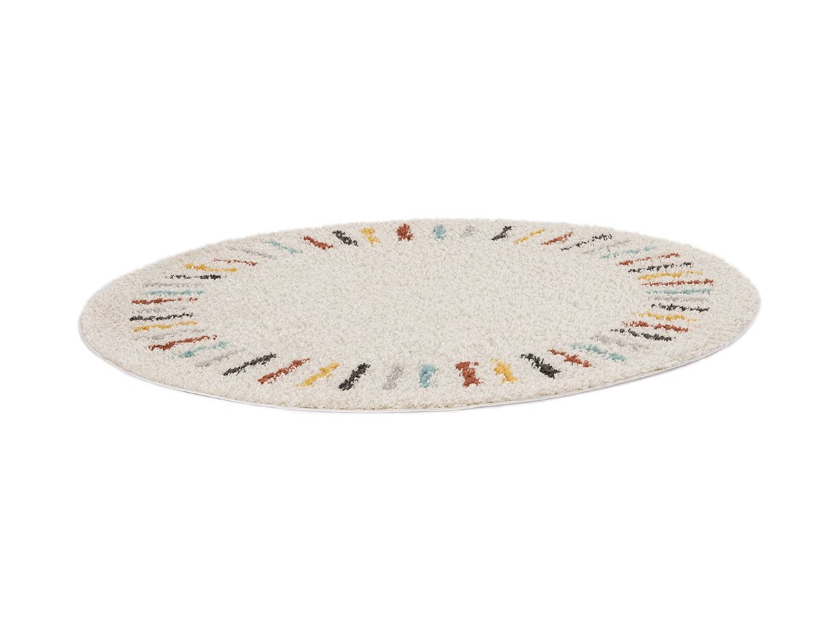 Effen ronde NONI tapijten - Beige