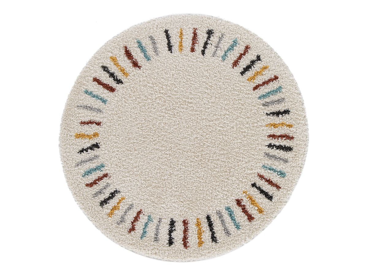 Effen ronde NONI tapijten - Beige