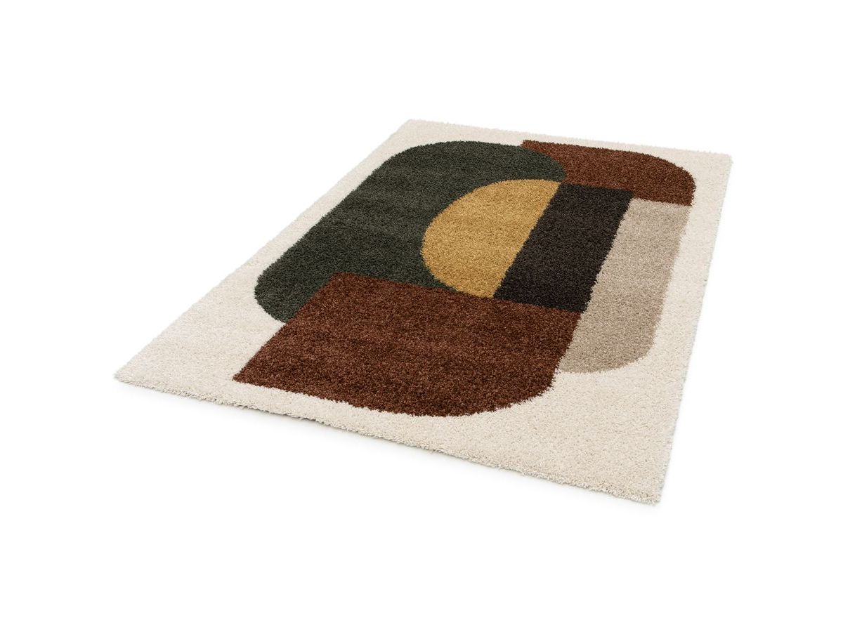 Shaggy tapijt EZIO abstract motief - Bruin
