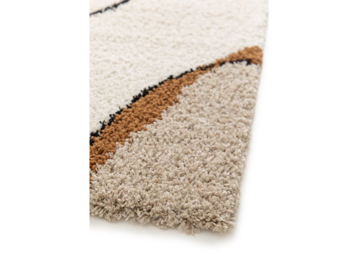 Shaggy tapijt LALOU abstract motief - Beige