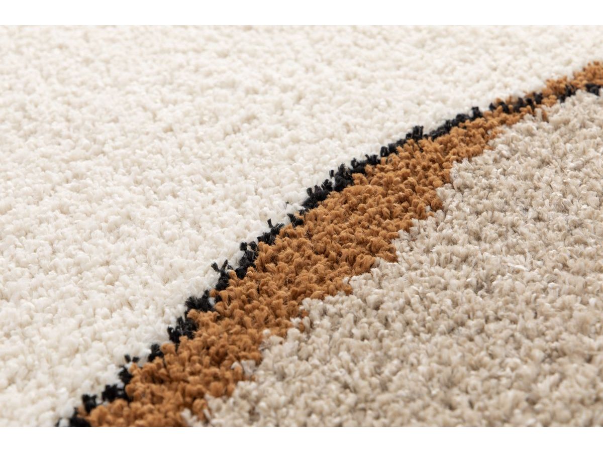 Shaggy tapijt LALOU abstract motief - Beige