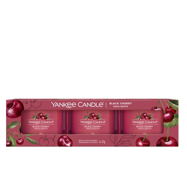 YC Black Cherry Signature Filled Votive 3-Pack