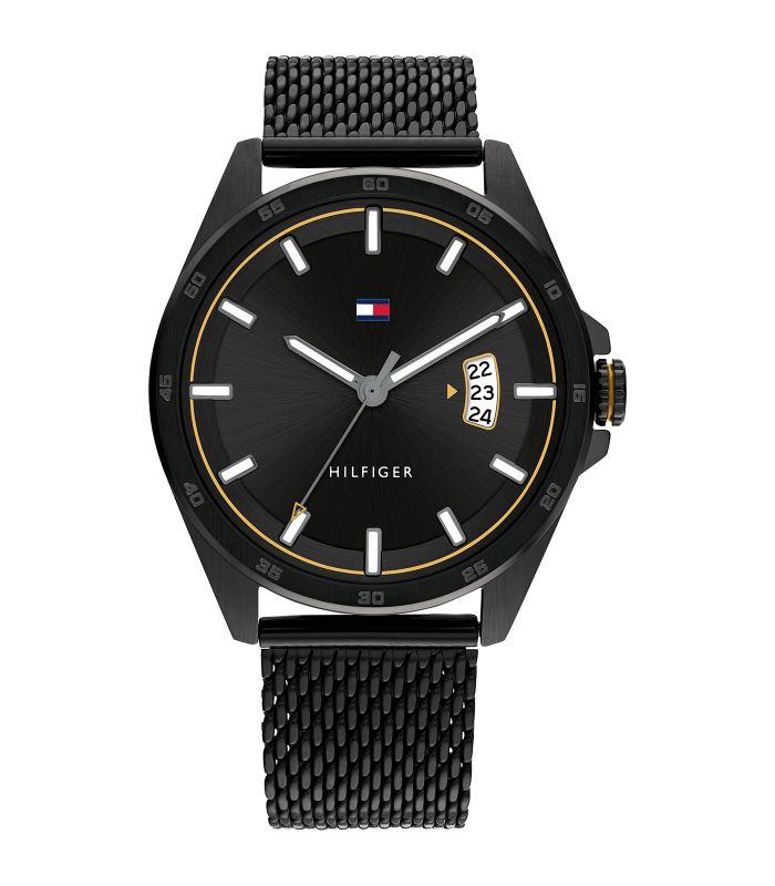 Tommy Hilfiger - Sport - Homme - Bracelet Milanais Pvd Noir - Boitier Pvd Noir - Cadran Noir