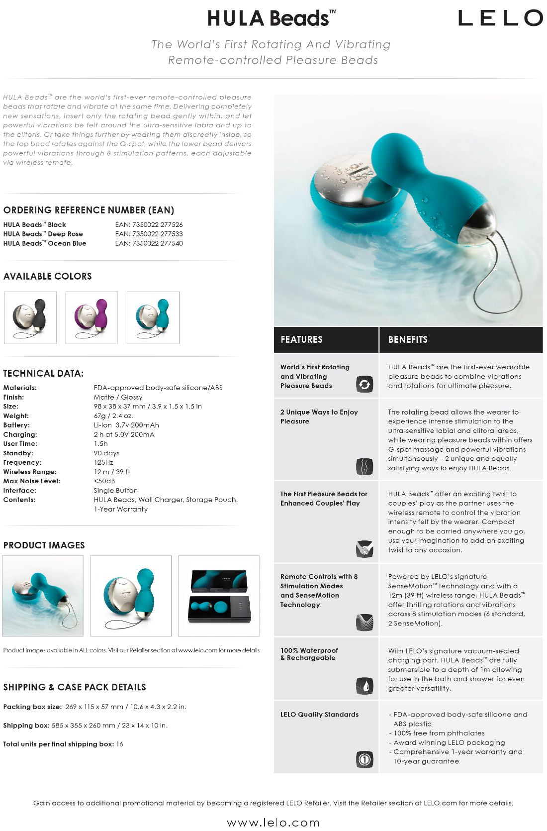 Hula Beads Deep Rose