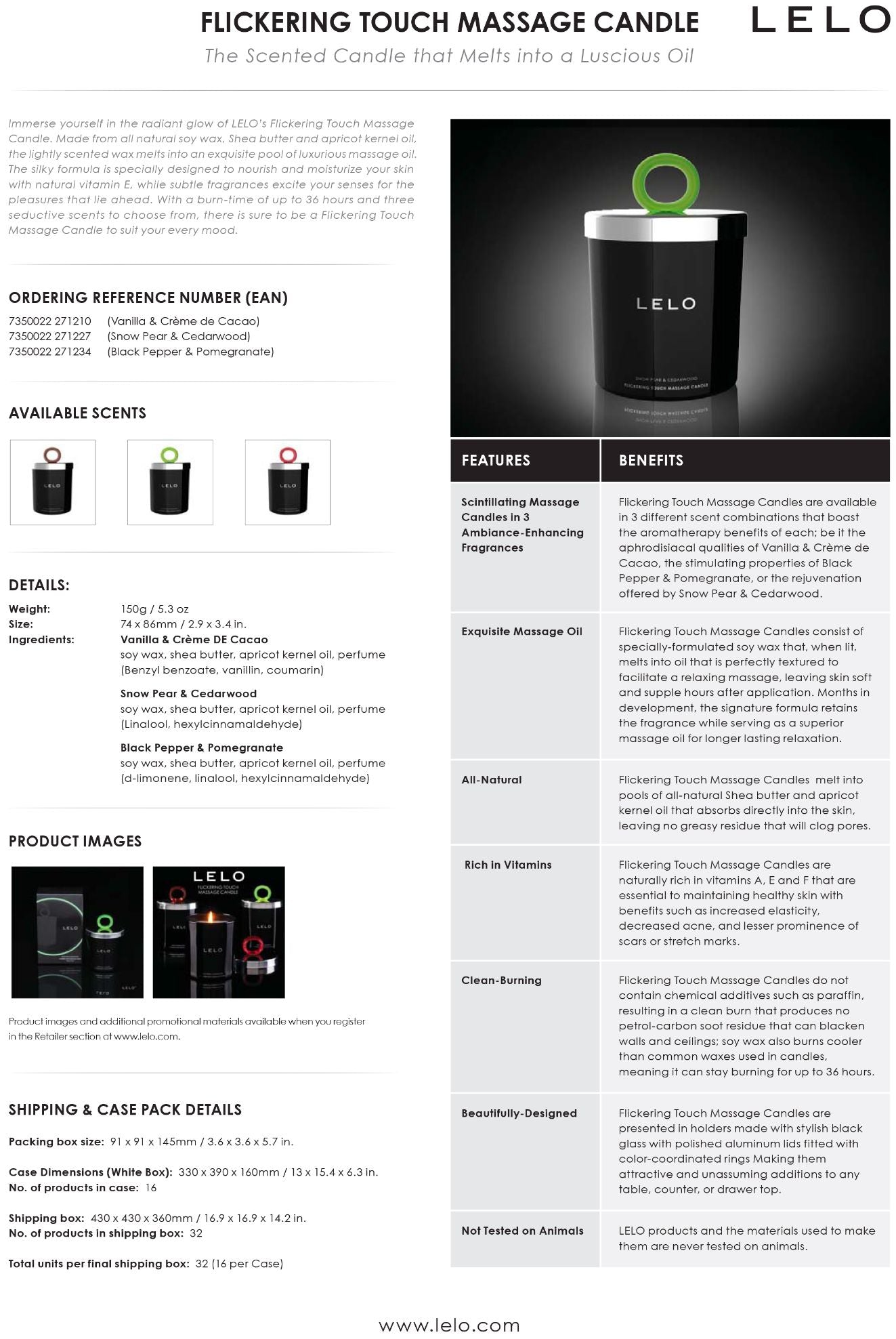 Massage Candle Black Pepper & Pomegranate