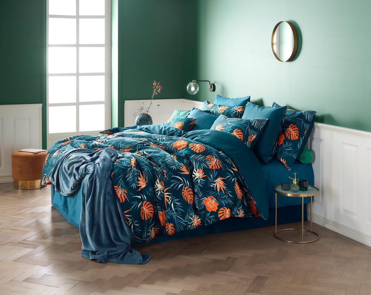 Luxury Collectie - Bird Of Paradise Deep Petrol