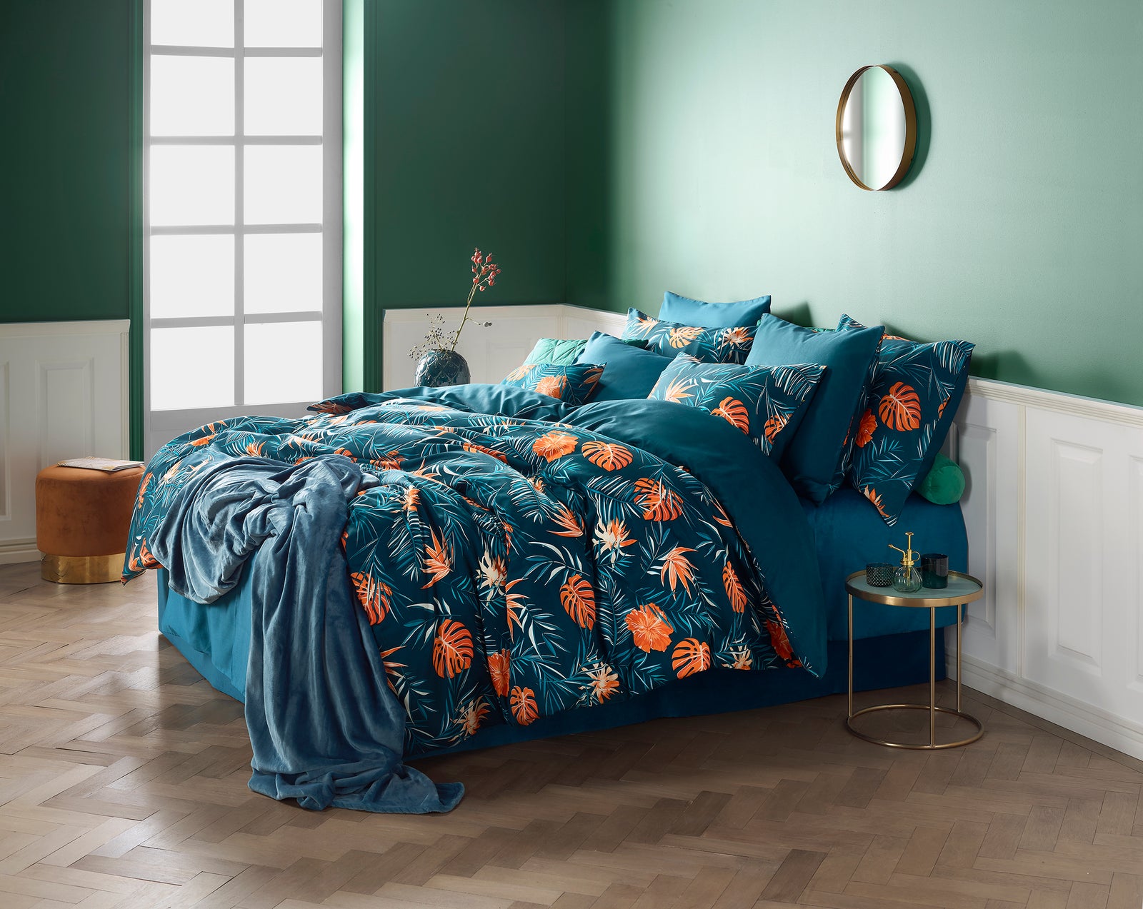 Luxury Collectie - Bird Of Paradise Deep Petrol