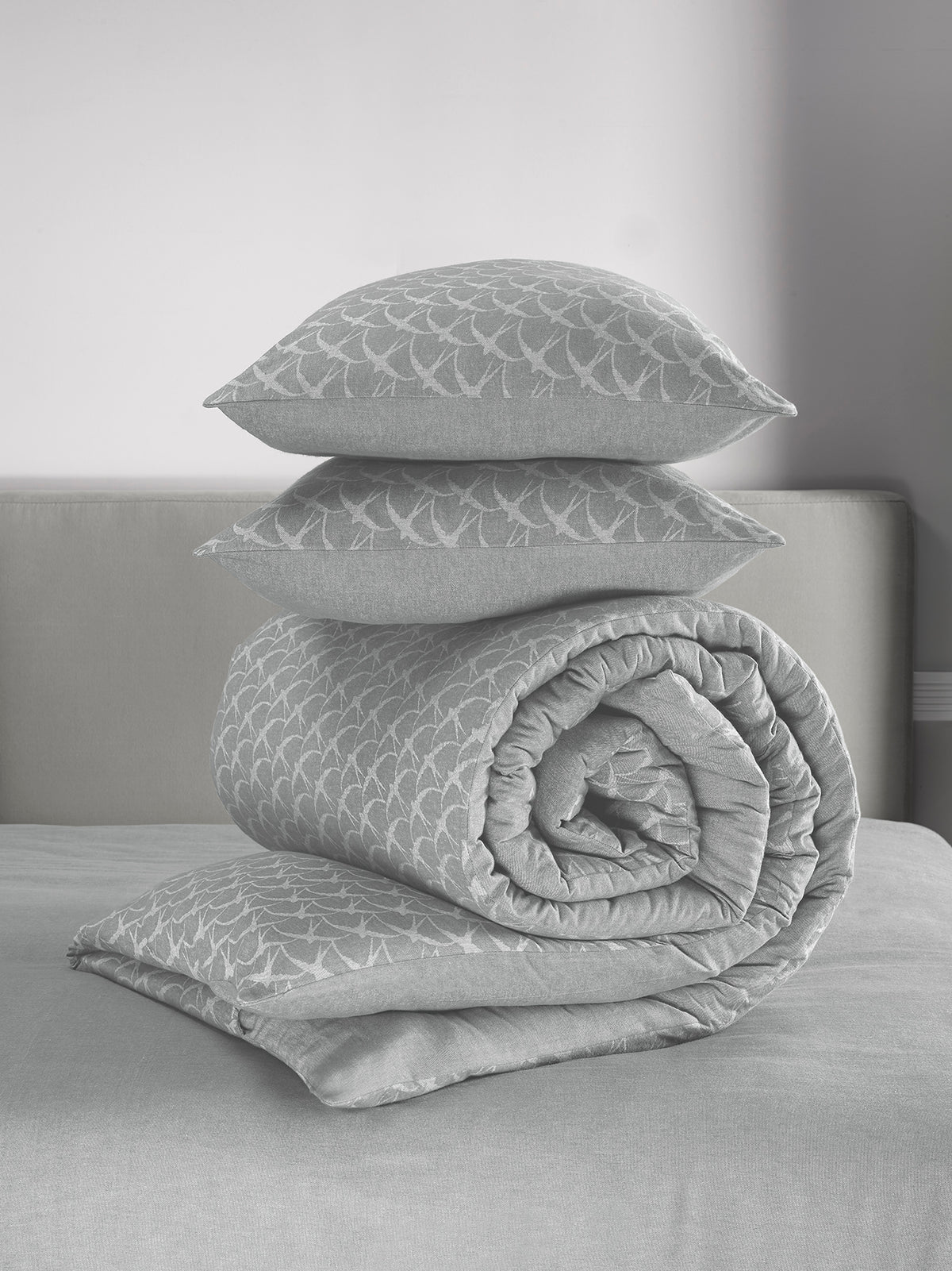 Luxury Collectie - Birds Natural Grey