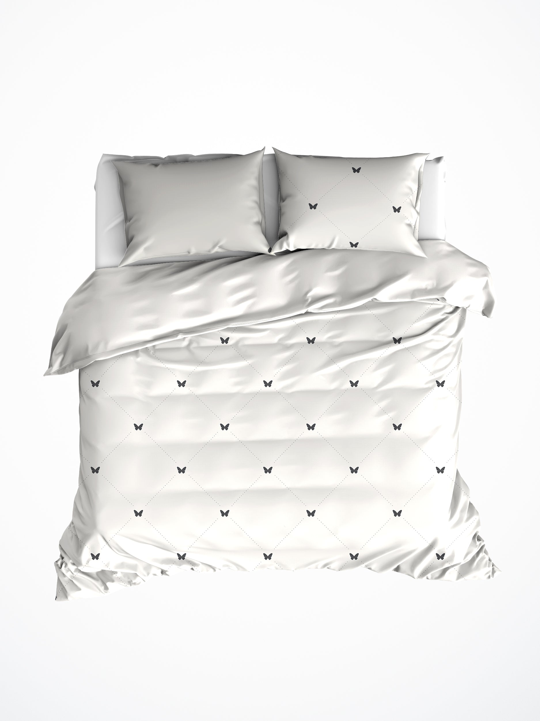 Luxury Collectie - Butterflies Meteorite/off White